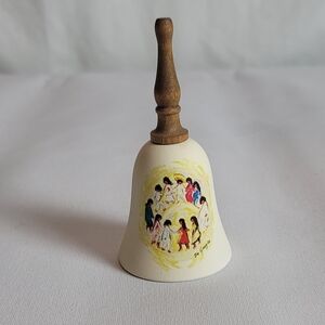 DeGrazia Signed  Los Ninos Hand Bell Sandstone Creations